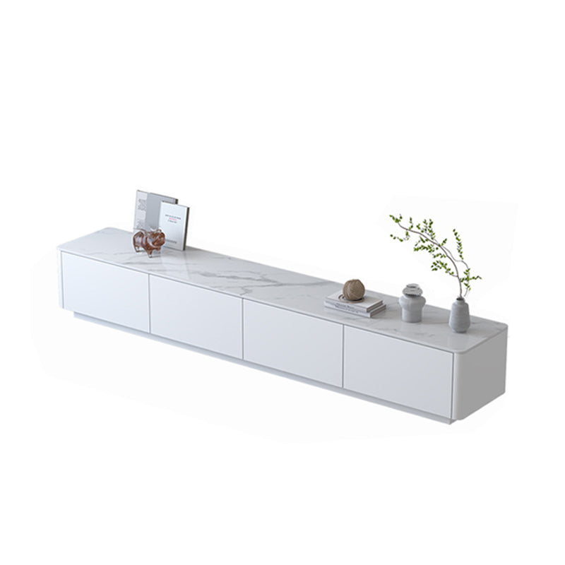 Modern TV Media Console Stone Media Console TV Stand for Living Room 87"L x 16"W x 14"H Clearhalo 'furn' 'furn_tv_stands_entertainment_centers' 'Furniture' 'Living Room Furniture' 'TV Stands & Entertainment Centers' 'TV Stands & Media Storage Furniture' 'tv_stands_entertainment_centers' 6531930