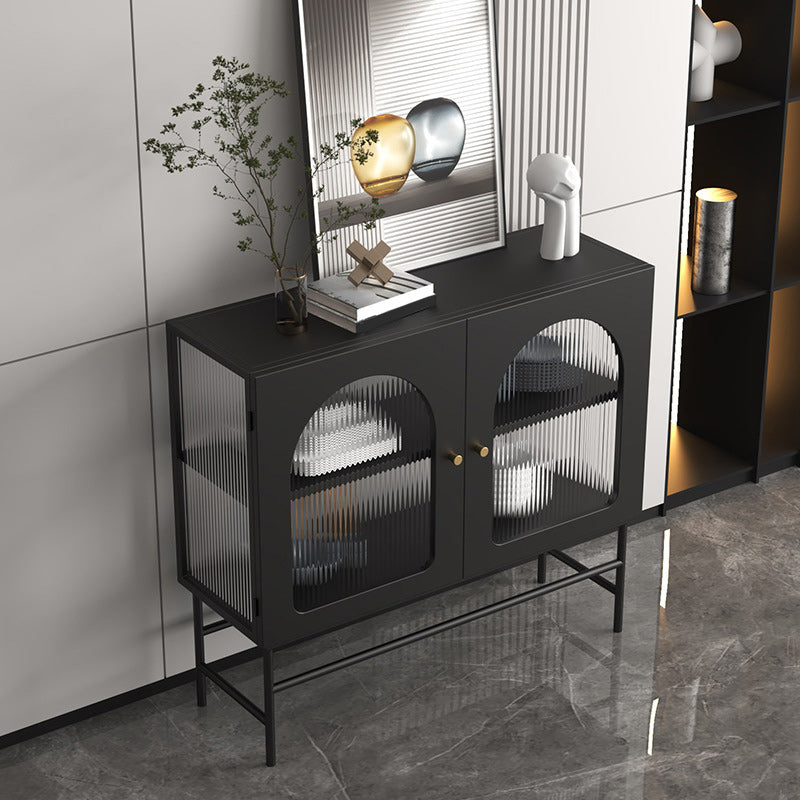 Mobile moderno in metallo Curio Porte in vetro Visualizzazione dell'armadio con gambe per soggiorno