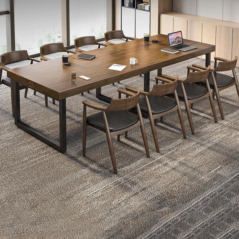 29.53-inch lange kantoor bureau industrieel vast hout schrijfde bureau