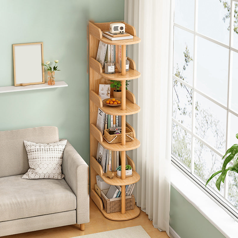 Engineered Wood Bookcase Standard Contemporary Bookshelf with Shelves 19"L x 12"W x 65"H Natural Clearhalo 'Bookcases' 'furn' 'furn_bookcases' 'Furniture' 'Office Furniture' 6537432