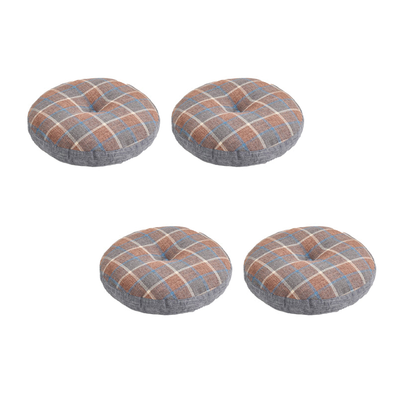 Modern Pouf Ottoman Cotton Upholstered Tufted Tear Resistant Round Ottoman Light Gray 4 Piece Set Clearhalo 'furn' 'furn_ottomans_poufs' 'Furniture' 'Living Room Furniture' 'Ottomans & Poufs' 'ottomans_poufs' 6537883