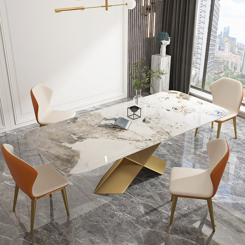Ensemble Glam Dinette avec chaises en cuir 1/2/3/4/5 Pièces