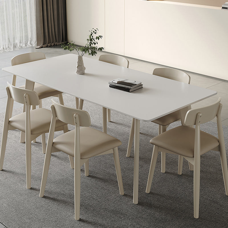 Contemporáneo 1/2/5/7 Piezas Juego de comedor Rectángulo Mesa de comedor de piedra para cocina