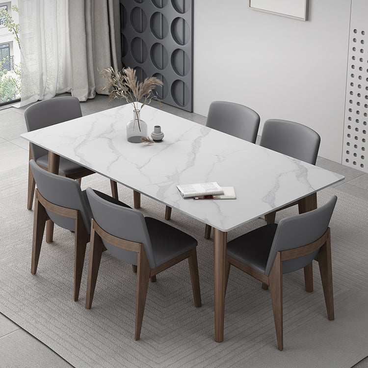 Contemporáneo 1/2/5/7 Piezas Muebles Sillas de comedor de rectángulo de piedra para condominio