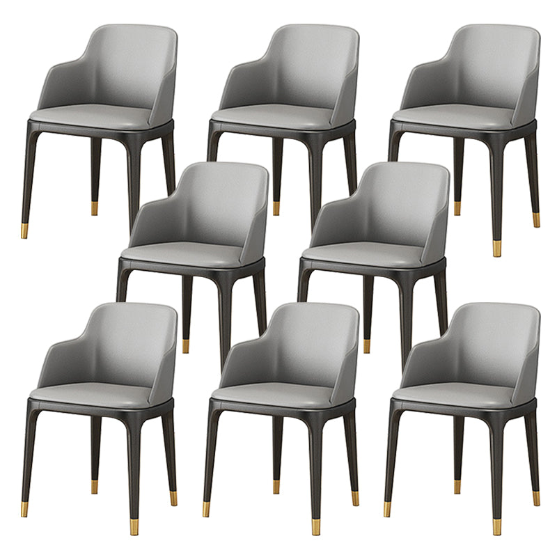 Industrial Dining Accent Chair Upholstered Indoor Chair in Gray With Arms 8 Piece Set Clearhalo 'Dining Chairs' 'Dining Tables & Seating' 'dining_chair' 'furn' 'furn_dining_chair' 'Furniture' 'Kitchen & Dining Furniture' 6544247