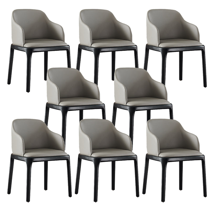 Parsons Upholstered Dining Chair Industrial Home Dining Room Chair Grey With Arms 8 Piece Set Clearhalo 'Dining Chairs' 'Dining Tables & Seating' 'dining_chair' 'furn' 'furn_dining_chair' 'Furniture' 'Kitchen & Dining Furniture' 6544433