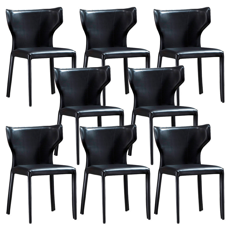 Kitchen Wingback Armless Dining Chair Upholstered Side Chair