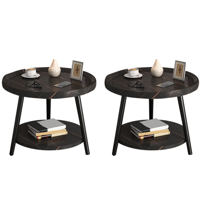 コンテンポラリーアクセントテーブルナイトスタンドアンティークフィニッシュオープンストレージナイトテーブル