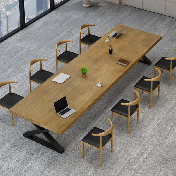 Escritorio de oficina de madera sólida industrial 29.53 pulgadas de altura