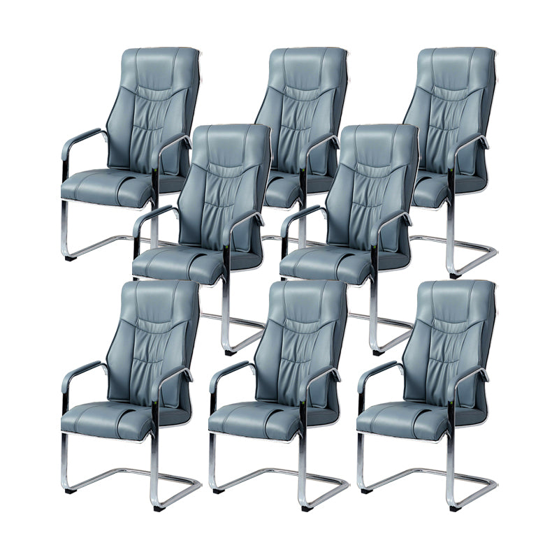 Silla de oficina tapizada moderna sin ruedas brazos fijos sin silla de escritorio angustiante