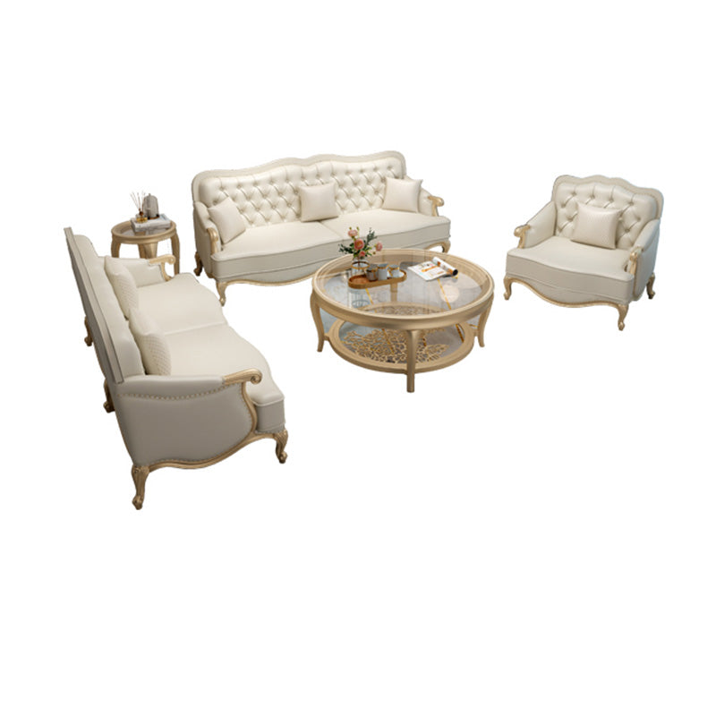 Divano moderno moderno di beige di metà secolo.