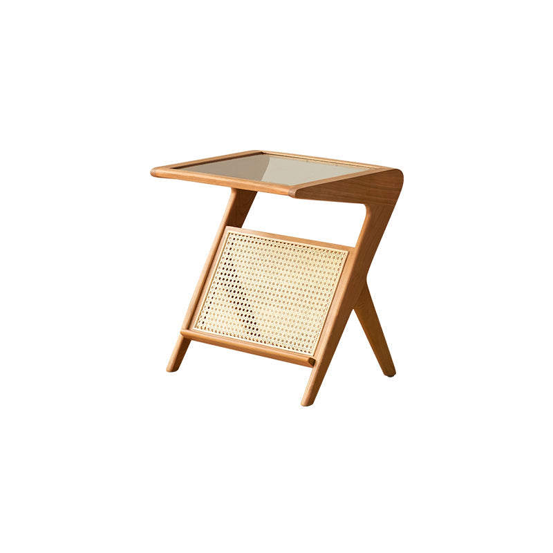 17" Wide Side Table Rectangular Accent Side Table with Storage