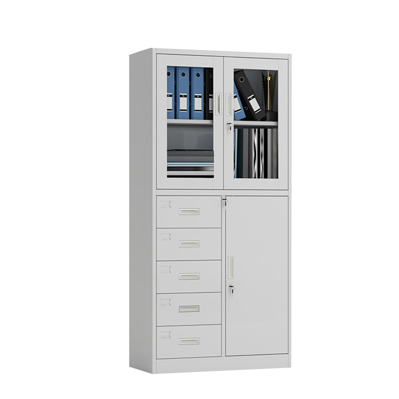 Mobile contemporaneo mobile in vetro armadio verticale con ripiani di stoccaggio