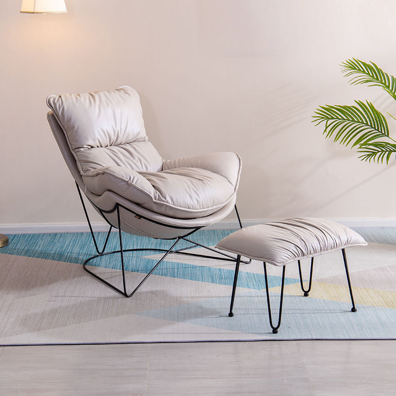 Balkon ligstoel luie schommelstoelen stof zachte gestoffeerde bankstoel