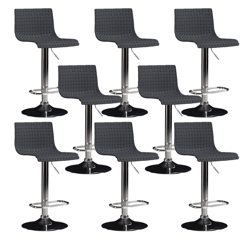 Plastic Bar Stool Adjustable Height Counter Stool for Bristol Black 8 Piece Set Clearhalo 'Bar Furniture' 'Bar Stools' 'bar_stools' 'furn' 'furn_bar_stools' 'Furniture' 'Kitchen & Dining Furniture' 6556359