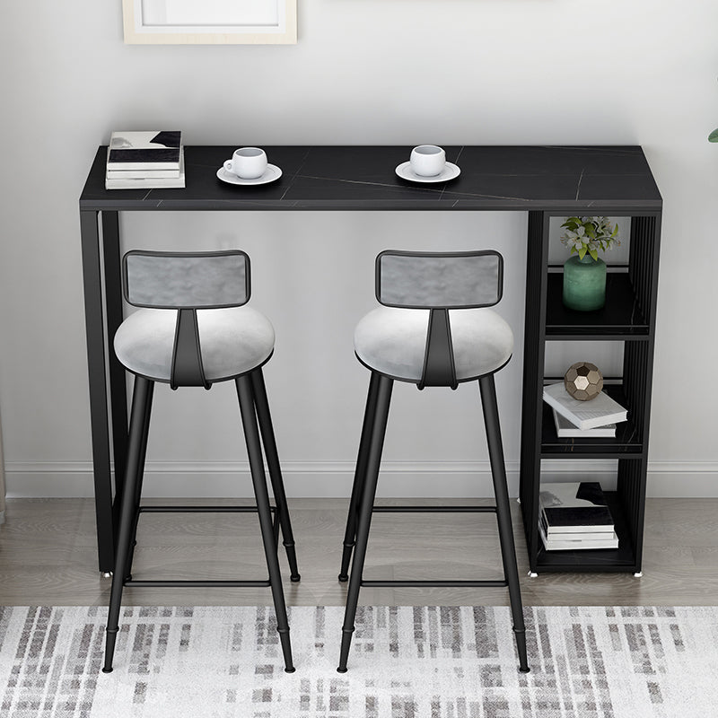 Mesa de pub rectángulo de piedra de estilo de estilo industrial para al aire libre y breakroom