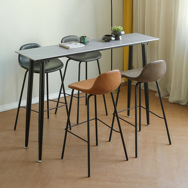 1/2/3/5 Pieces Pub Dining Set Rectangular Table and Stool Set 5 Pieces: Table, 4 Stools Clearhalo 'Bar Furniture' 'furn' 'furn_home_bar_bar_sets' 'Furniture' 'Home Bars & Bar Sets' 'home_bar_bar_sets' 'Kitchen & Dining Furniture' 6561345