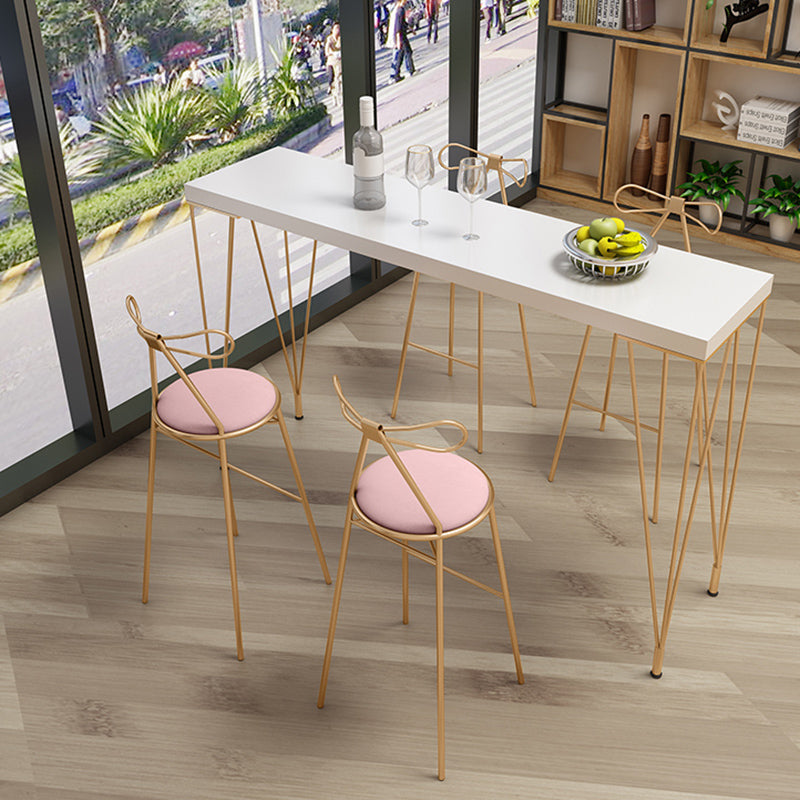 Tavolo da bar in legno massiccio set glam rettangolo 1/3/5 pezzi tavolo da pub