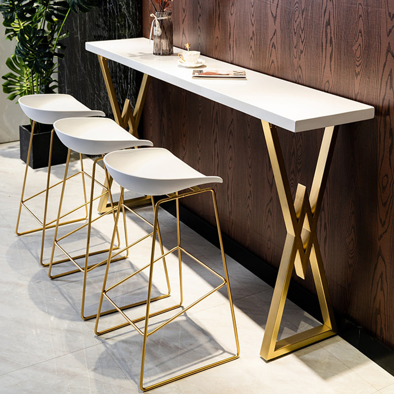 Glam Style Bar Set 1/2/4 stukken vaste houten rechthoekige teller set