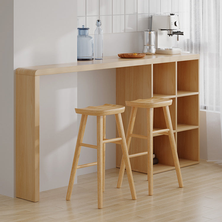 Tavolo da pub moderno rettangolo set 1/2/3 pezzi contropiede in legno massiccio per interno