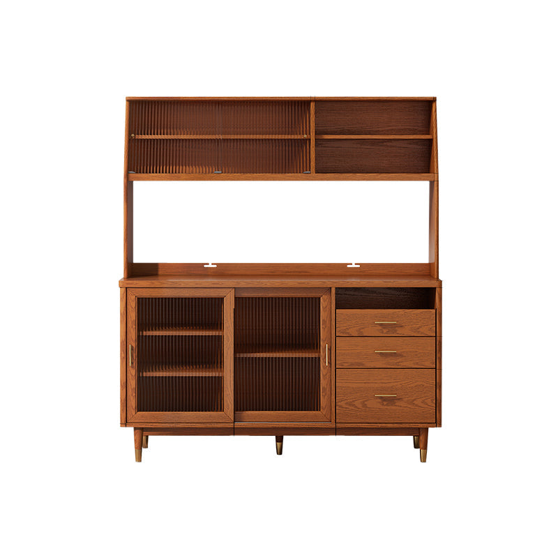 Moderno mobile da pranzo a pioppo porte in vetro armadio con porte per sala da pranzo