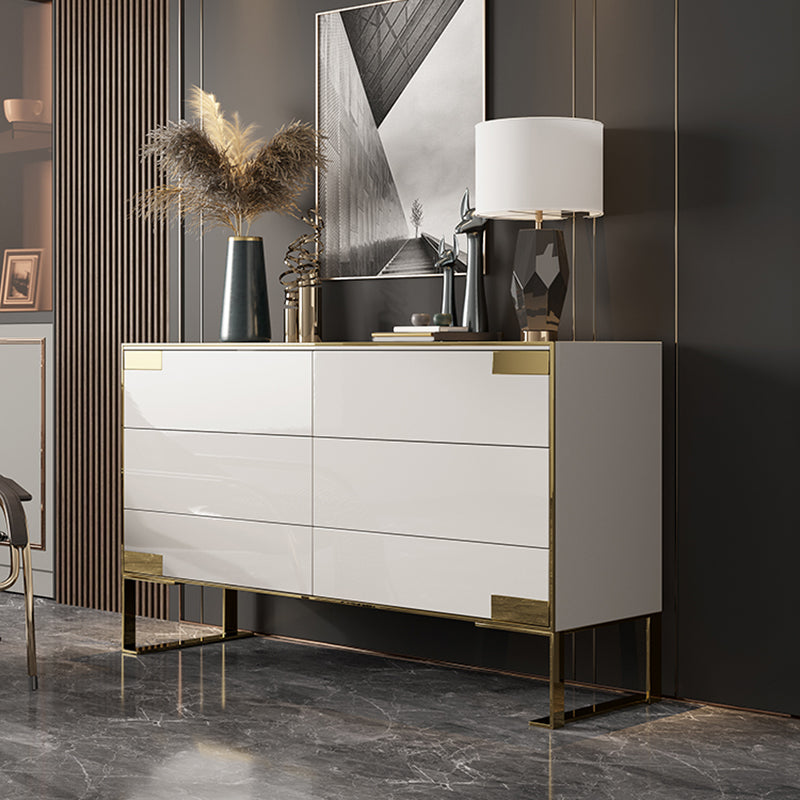 Wooden Storage Chest Dresser Classic Glam Dresser for Home Office