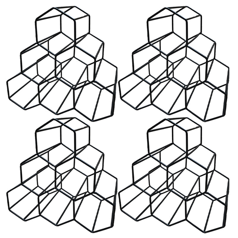 Contemporary Iron Wine Bottle Holder Countertop Bottle Rack for Kitchen