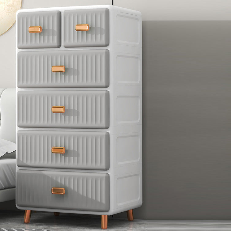 Cabinet de rangement en plastique mate en plastique armoire contemporaine avec des jambes métalliques