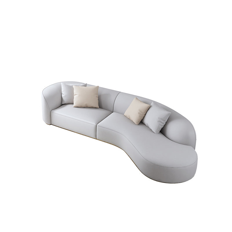 Tuxedo Bras canapé coussins avec oreillers Siège en blanc et beige