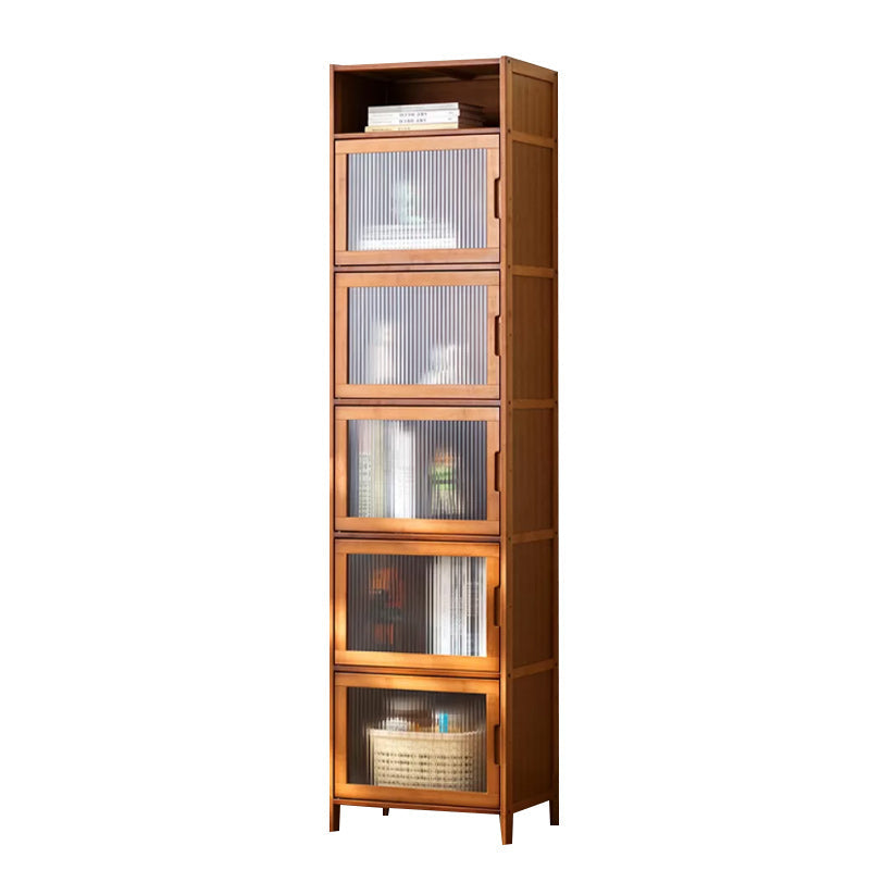 Water Resistant Storage Cabinet Glass Paned Standard Cabinet 17"L x 13"W x 67"H Glass Clearhalo 'Cabinets & Chests' 'cabinets_chests' 'furn' 'furn_cabinets_chests' 'Furniture' 'Living Room Furniture' 6568236