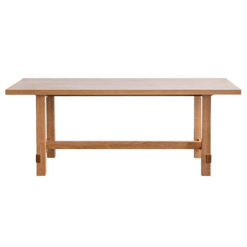 Modern Trestle Dining Table Pine Wood Table for Dining Room Kitchen
