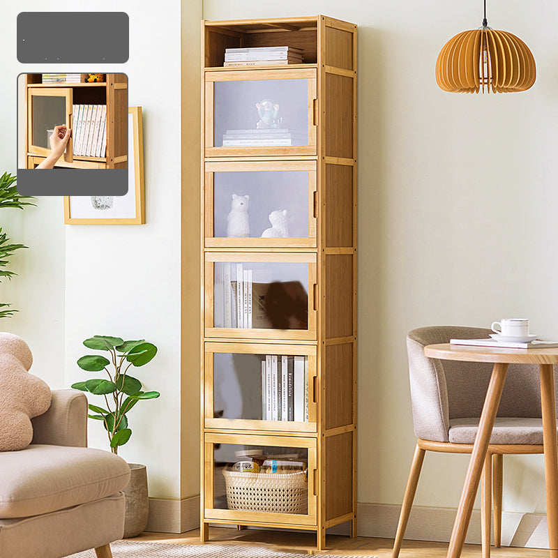 Scandinavian Accent Cabinet with Grooves Doors and Straight Legs 6 Glass Clearhalo 'Cabinets & Chests' 'cabinets_chests' 'furn' 'furn_cabinets_chests' 'Furniture' 'Living Room Furniture' 6574482