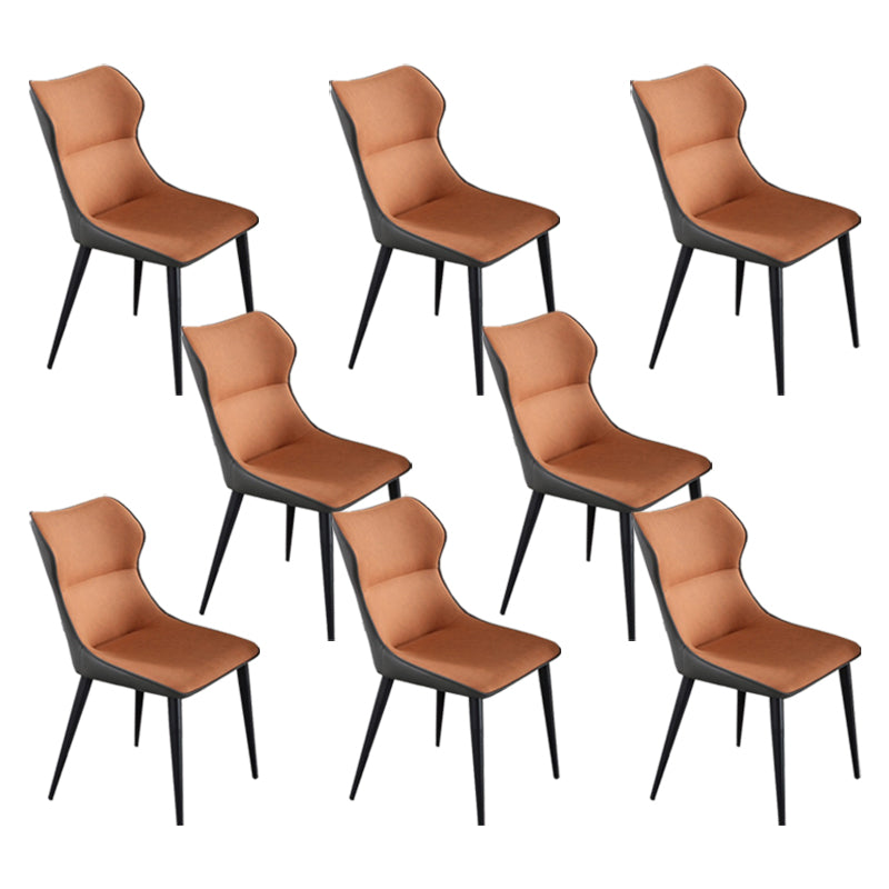 Faux Lederseitenstuhl zeitgenössischer Wingback Armless Innenstuhl