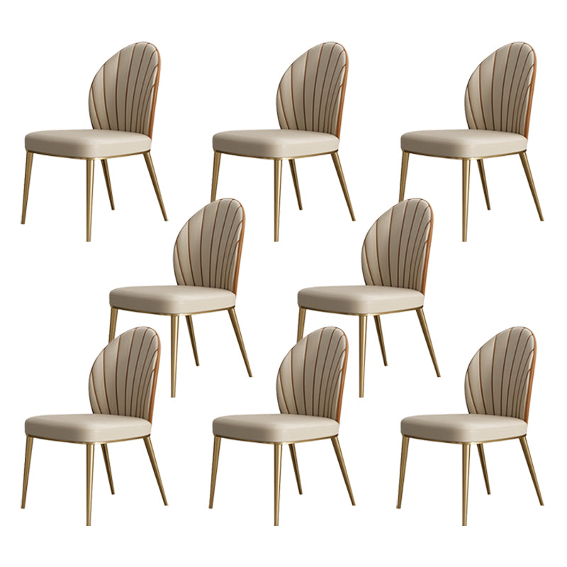 グラムダイニングルームパーソンズ椅子布張りの椅子付き金属製の脚