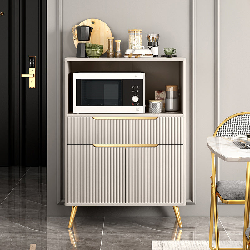 Tavolo da buffet in pietra moderna scheda laterale in stile moderno con armadi e cassetti