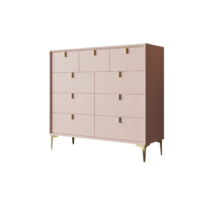 Tavolo da sideboard in legno massiccio rosa Server da pranzo moderno con cassetti