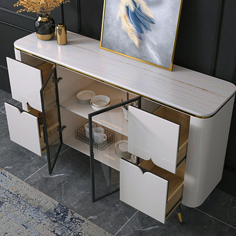 Glam Sideboard Armadio con cassetti tavolo da sideboard beige per cucina