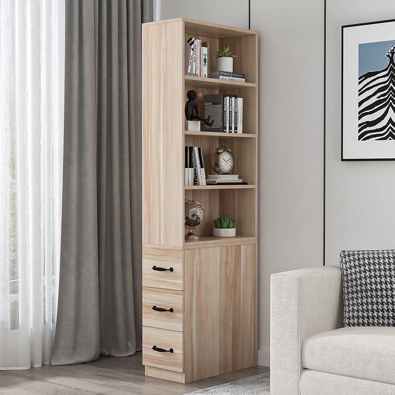Soft Close Drawers Storage Cabinet Rectangle Cabinet with Drawer Light Walnut Wood Clearhalo 'Cabinets & Chests' 'cabinets_chests' 'furn' 'furn_cabinets_chests' 'Furniture' 'Living Room Furniture' 6582284