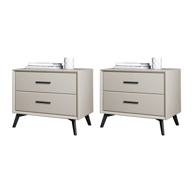 Moderner Nachttisch mit festem Holz mit 2 Schubladen