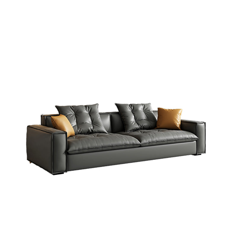 Mitte des Jahrhunderts moderne Sitzgelegenheiten mit Kissen Sofa Smoking Arm in Grau