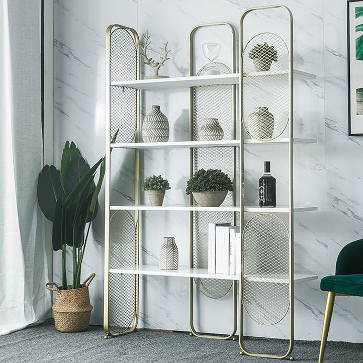 Modern Bookshelf Metal Open Shelf Bookcase with Shelves for Living Room