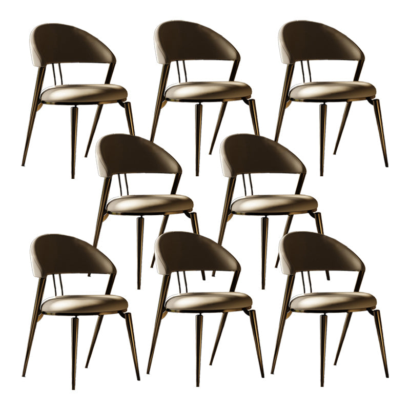 Sedia da pranzo a casa sedia laterale aperta.