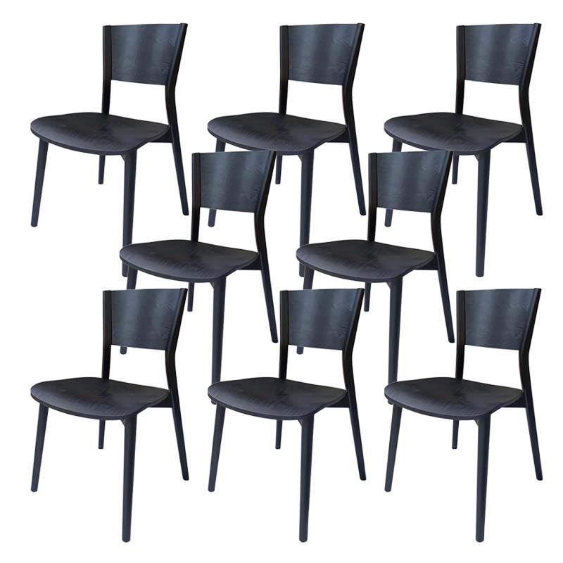 ダイニングルームキッチンサイドチェアインダストリアルソリッドウッドアームレスチェア