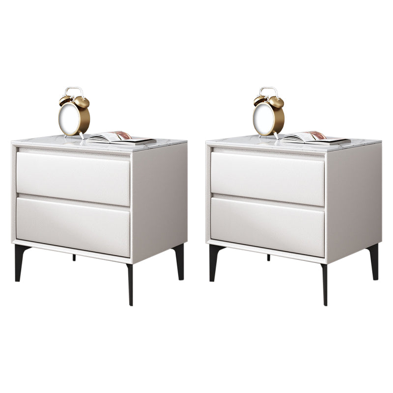 ストーンベッドナイトスタンド引き出し付きコンテンポラリーベッドサイドキャビネット