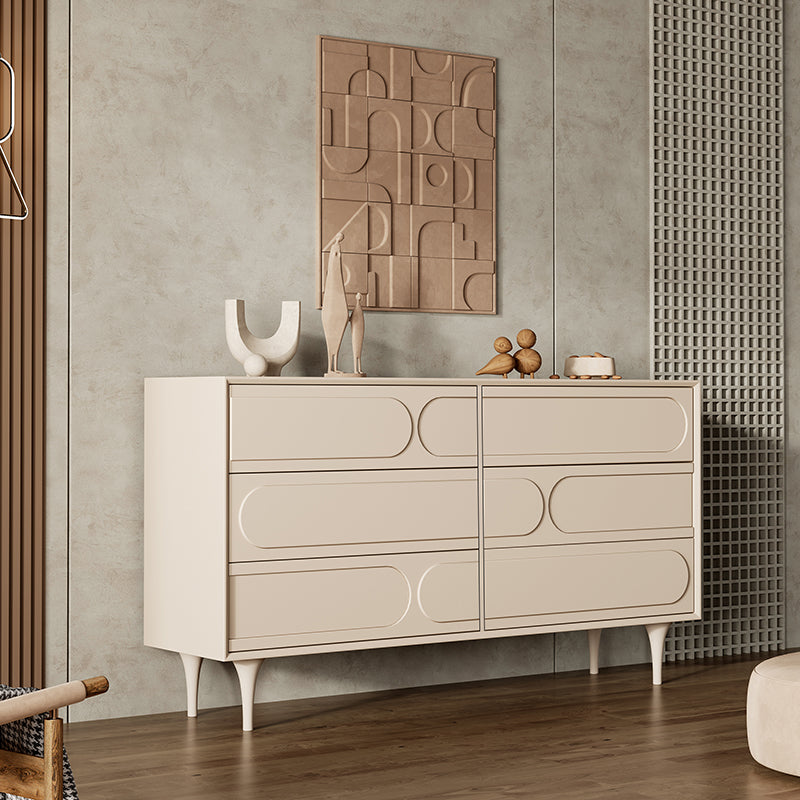 15.6-inch W Storage Chest Contemporary Solid Wood Dresser with 5/6 Drawers