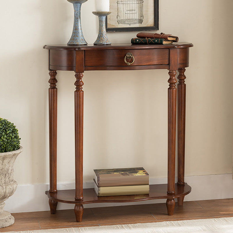 Tavolo da divano con console in legno di gomma vittoriano per la sala da divano per sala