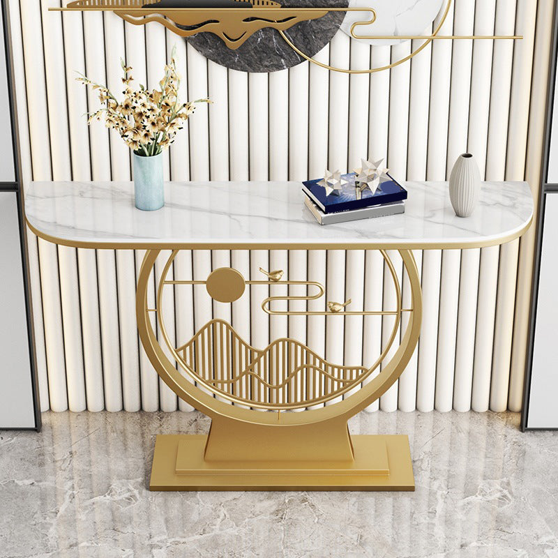 Tavolo di accento della console moderna Antique Console di divano console Tabella in pietra