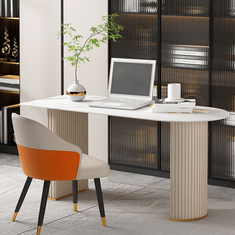 Contemporáneo 29.53 "Escritorio de escritura de alto escritorio de piedra Peninsula Desk of Office