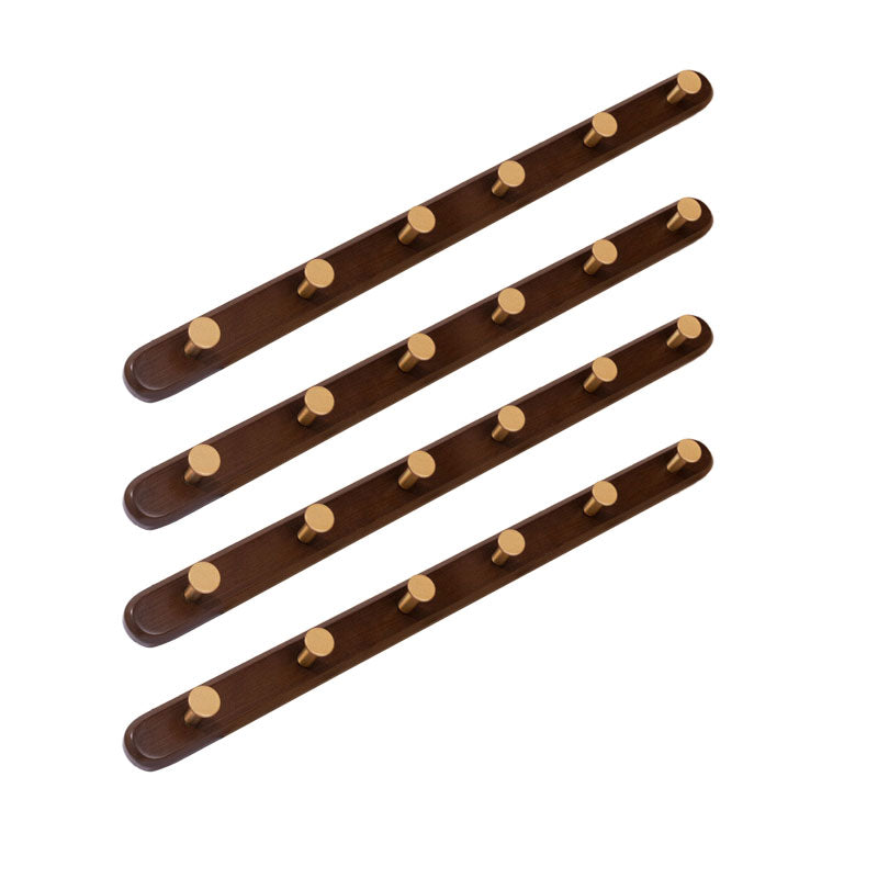 Scandinave Coat Rack Wood Murd Mounts Metal Crochets Entrée Sponce de manteau