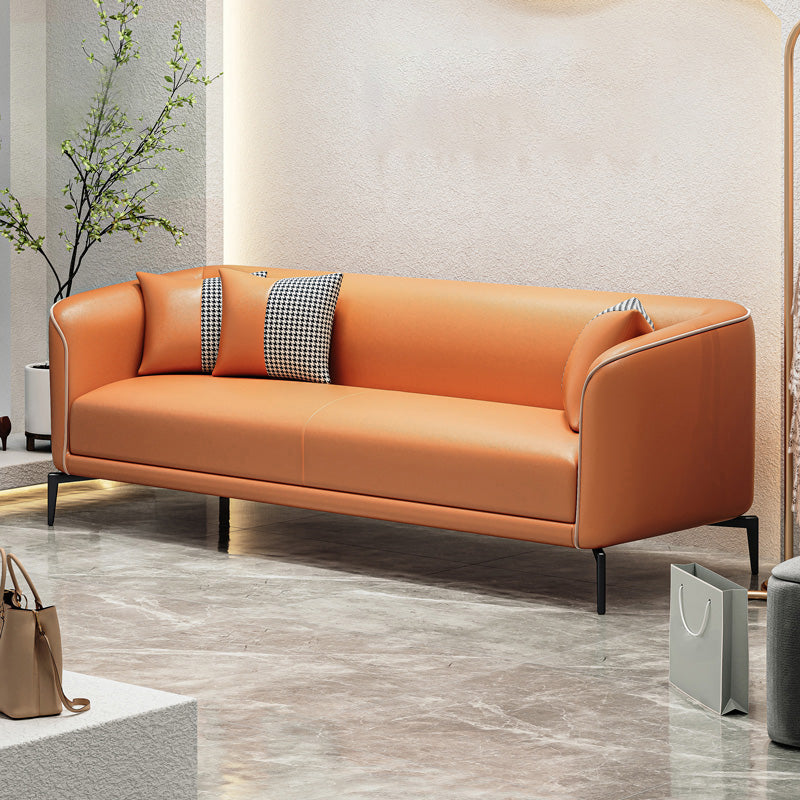 Gefällt mir ein Kissensofa moderner 25,2 -Zoll -Faux -Ledersofa mit Kissen